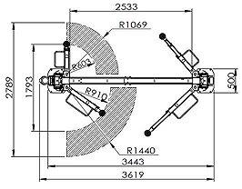 Dimensions for 2 post hoist